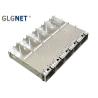 Buy cheap 1x5 Multiple Port Sfp Socket SFP+ Cage One Piece Copper Alloy Construction from wholesalers