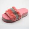 Buy cheap Non Slip 35 22.5cm Platform Fluffy Slippers Shiny Warm Faux Fur from wholesalers
