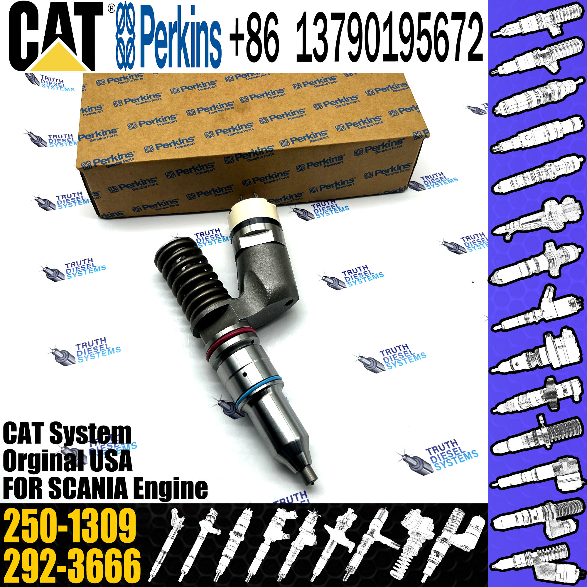 C13 Fuel Injector Assembly 249-0705 249-0713 249-0707 244-7716 10R-3258 250-1309 253-0608 259-5409 292-3666 10R-1305