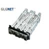 Buy cheap EMI Elastomeric Gasket SFP Socket 2 Ports 1x2 Ganged SFP+ Cage With Piggyback Light Pipes from wholesalers