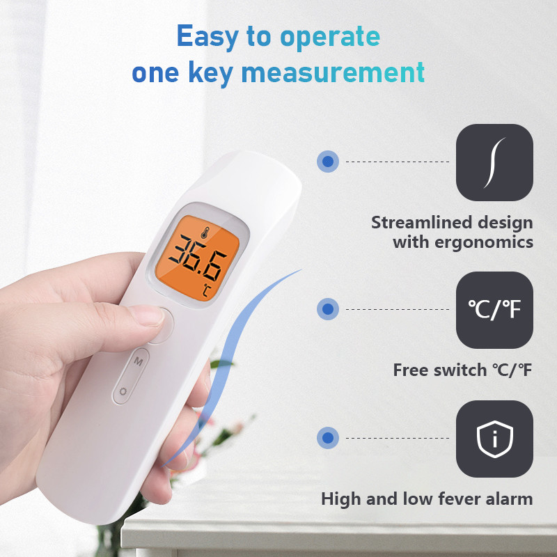 3VDC LCD Screen Digital Thermometer Infrared Non Contact Lightweight