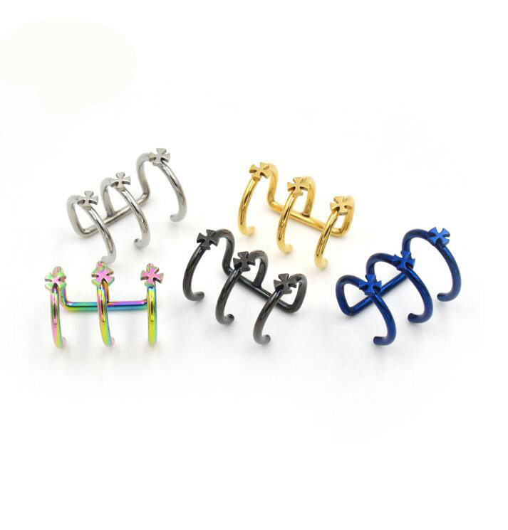 Hot sale 316L stainless steel cuff earrings for non pierced ears