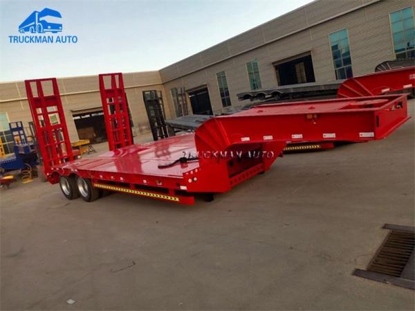 Buy cheap 2 Axle 30000kg Lowboy Equipment Trailer With 28 Tons Support Leg from wholesalers