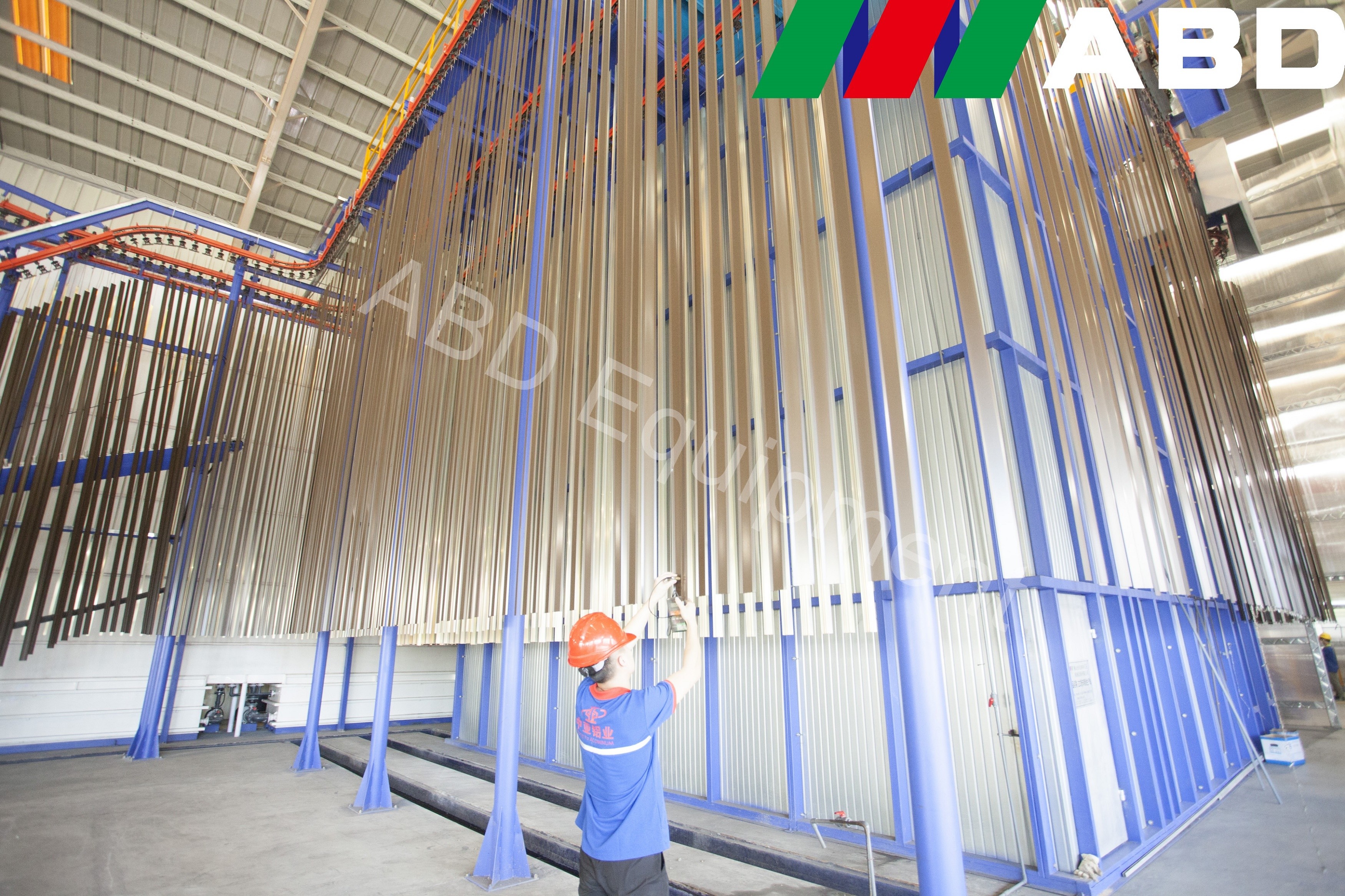 380V Vertical Powder Coating Line 5000 Tons For Baking Water For Aluminium Profiles