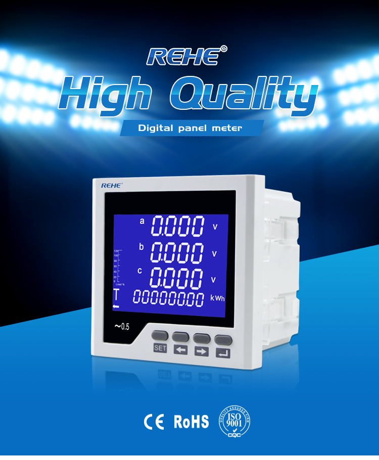 LCD Display Ethernet Power Meter Detector Multi-Function Meter
