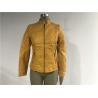 Buy cheap Mandarin Collar Pu Leather Coat , Mustard Upstyled Pleather Biker Jacket Tw74180 from wholesalers