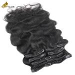 Colored Seamless Clip In Hair Extensions Body Wave 18 Inch