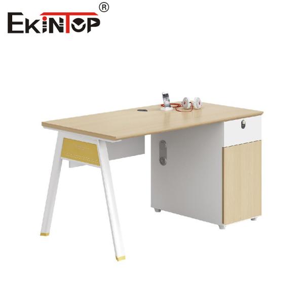 Buy cheap Walnut-Colored Employee Office Workstation With Storage Cabinet from wholesalers