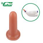 Orange Blue Calf Feeding Teats For Dairy Farm, Milking Bottle Feeding Teats For