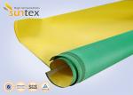 Fireproof Curtains PU Coated Glass Fibre Fabric For Air Distribution System 0