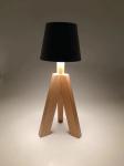 Rechargeable Wooden Base Battery Operated Night Light For Nursery 200lm