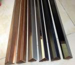 Hotel black titanium stainless steel curved lines , rose gold edging strip