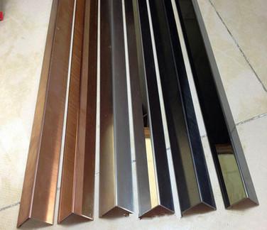 Hotel black titanium stainless steel curved lines , rose gold edging strip