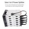 Buy cheap 4 Pin IDE 1 To 5 SATA 15 Pin Hard Drive Power Supply Splitter Cable from wholesalers