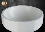 Footed Glossy White Fiberglass Flower Pots Floral Arrangement Display