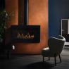 Buy cheap Modern Warm Hanging Carbon Steel Ceiling Suspended Wood Fireplace from wholesalers