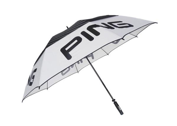 Buy cheap Mens Black White Windproof Golf Umbrellas Lightweight Fiberglass Frame from wholesalers