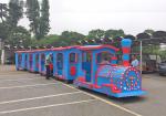 42 Seat Roundhouse Trackless Trains For Kids 18km/H Speed Exotic Wind Fiberglass