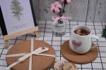 Round Natural Cork Coasters 0.25" To 0.4" Antiwear