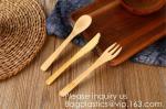 Disposable Catering Bamboo Party Spoon Natural Bamboo Knife And Fork Honey Spoon