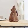 Buy cheap Leather Shoulder Canvas Tote Bag Leather Handle Foldable Tote Bag from wholesalers
