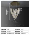 Hall Large Staircase Lighting LED Crystal Chandelier for living room hanging