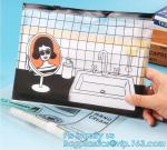 Waterproof k slider PVC Travel Cosmetic Bag Makeup Organizer Bag for Women Girls