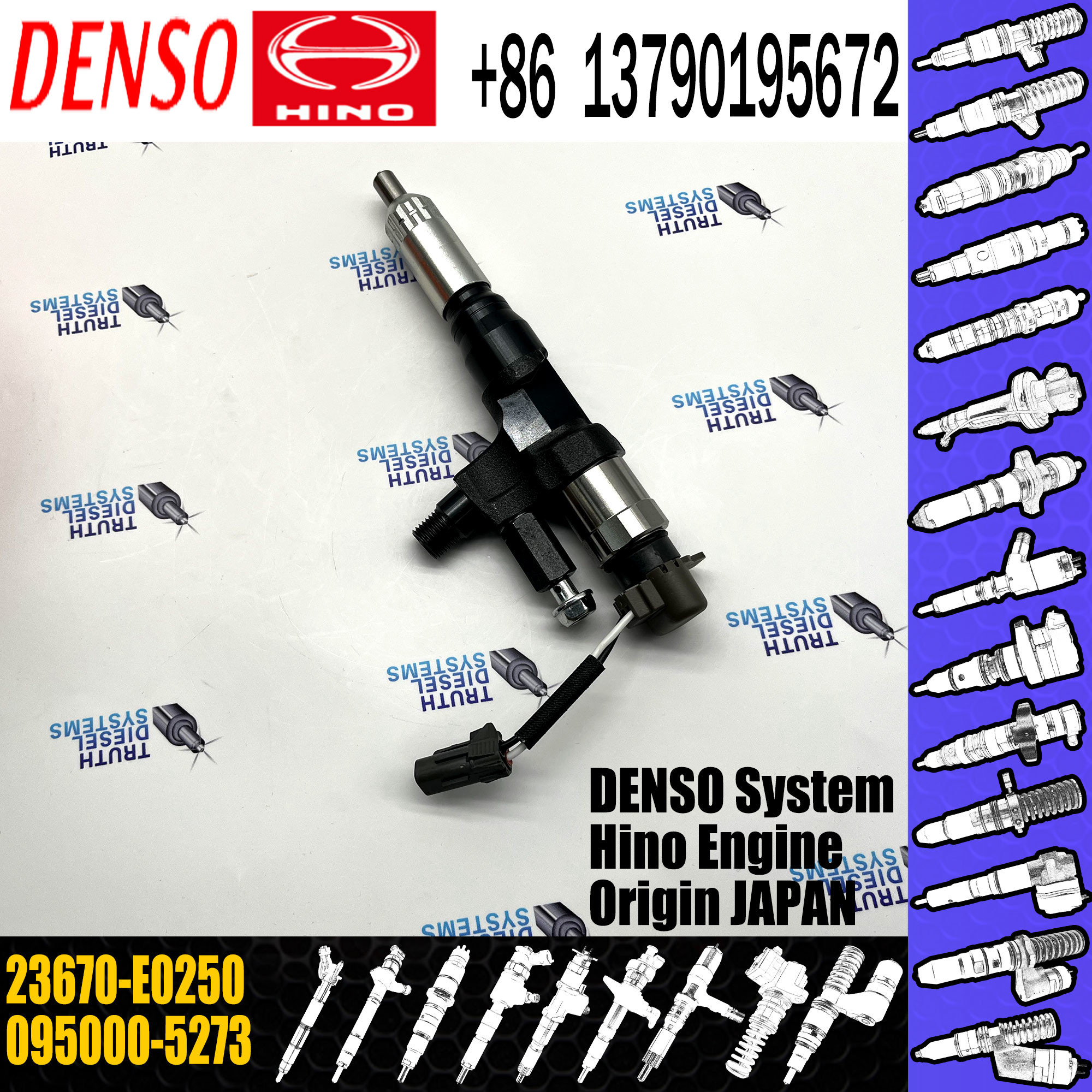 095000-5270 DENSO Diesel Injector HINO J08E Bosch Fuel Injectors