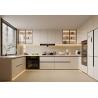 Buy cheap Plywood Board Waterproof White Melamine Kitchen Cabinets Sets For Hotel from wholesalers