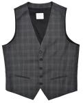 Business Mens Fashion Vest Office Worker Dark Grey Check Color Customers Option