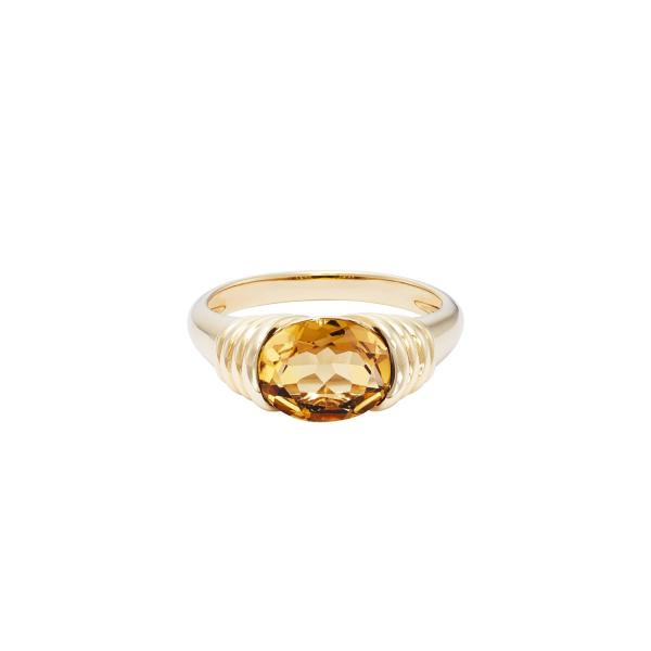 Buy cheap Heirloom CZ Honey Quartz Ring 925 Sterling Silver For Women'S Wedding Jewelry from wholesalers