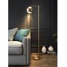 Buy cheap direct factory antique brass LED floor lamp eye protection work light office standing lamp hotel guest room light luxury from wholesalers