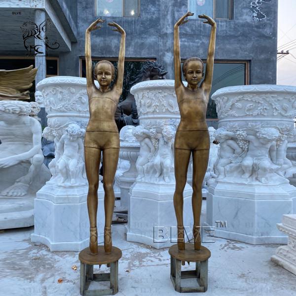 Buy cheap Brass Bronze Ballet Girl Water Fountain Sculpture Dancing Fountain Life Size Metal Garden Statues Pop Art Outdoor from wholesalers