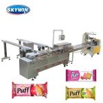 PLC Controlled Cream Sandwich Biscuit Packing Machine Sandwich Packaging Machine