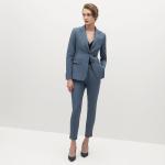 Stylish Light Blue Formal Pant Suit For Ladies Slim Fitting