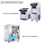 110-220V/50-60Hz Soft Serve Ice Cream Maker Machine 3 Flavors Commercial Ice