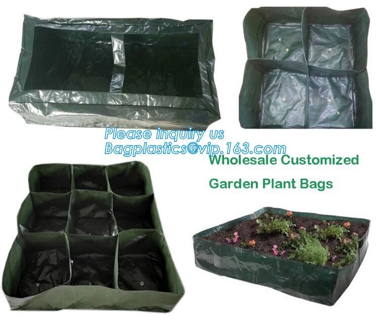 folding retain moisture, indoor outdoor high quality hanging flower bags,4 Pockets Permeable Non-woven fabric 26x65cmx1m
