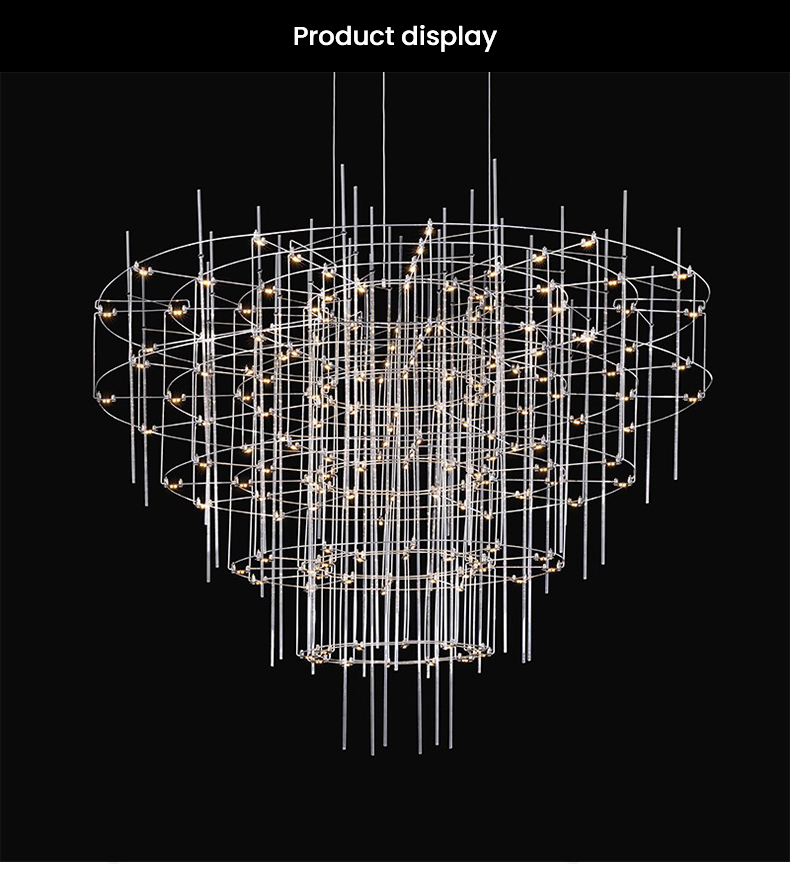 Modern Decoration Crystal Chandelier for Living Room Room Decor Stainless Steel Chandelier(WH-MI-447)