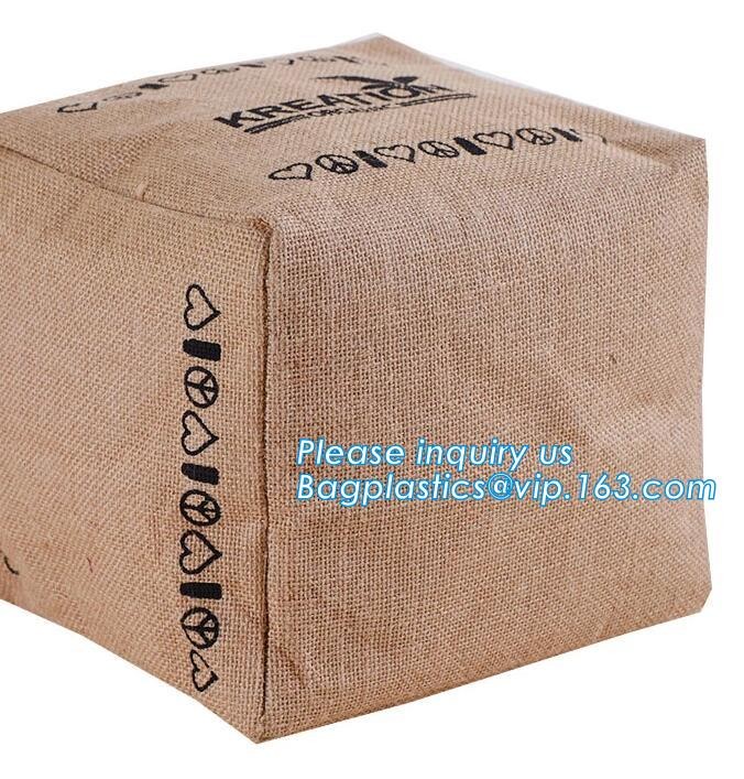100% jute storage basket,natural jute material collapsible decorative storage basket,Home handmade jute woven rope toy s