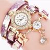 Buy cheap Newest design Long Strap Diamond Chain Fashion Lady Leather Bracelet Watches from wholesalers