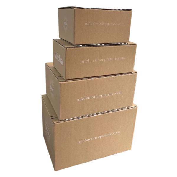 Custom Logo Printing Recyclable Brown Cardboard E Flute C Flute BC Flute Corrugated Carton Box Packaging Delivery Shipping