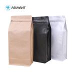 Foil Lined VMPET Flat Bottom Kraft Coffee Bags With Valve