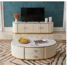 Buy cheap 1.4m Customized Coffee Table Round Matted Marble Top from wholesalers