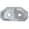 Buy cheap 35 Inch Undermount Double Bowl Kitchen Sink With Cardboard Cutout Template from wholesalers