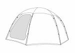 Octagon Waterproof Polycotton Outdoor Camping Tent With Aluminum Frame Pole 4*4