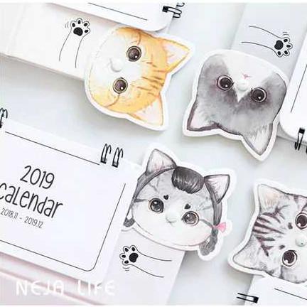 Buy cheap Cute Cat Desk Wall Calendar 100 X 140mm Wire Bound For Giveaway / Promotion from wholesalers