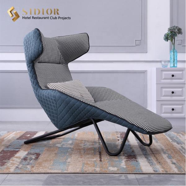 Buy cheap Lounge Leisure Bedroom Lazy Chair Recliner PU Leather 140cm Length from wholesalers