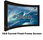 Buy cheap Perfect View Angle 3D Projection Screen 150 Inch Arc Fixed Frame Projector Screens 16:9 from wholesalers