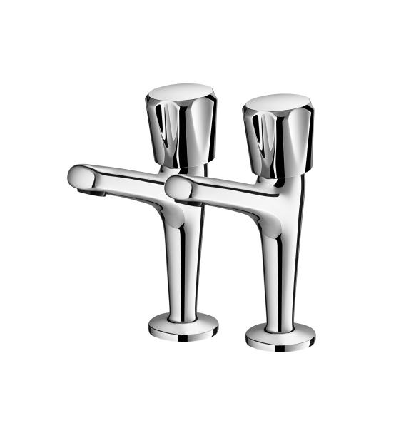 Buy cheap Basin Lever Sink Taps Bathroom Kitchen Chrome Plated 2 Pair Hot Cold Set Mixer Tapes from wholesalers