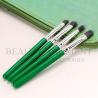 Buy cheap Green 4pcs Eyeshadow Makeup Brush Set 9.6cm Shinny Silver Ferrule from wholesalers